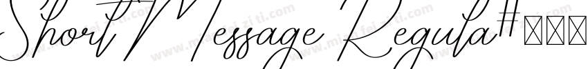 Short Message Regula字体转换